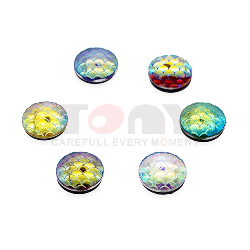 Round Fish Scale Resin Magnets